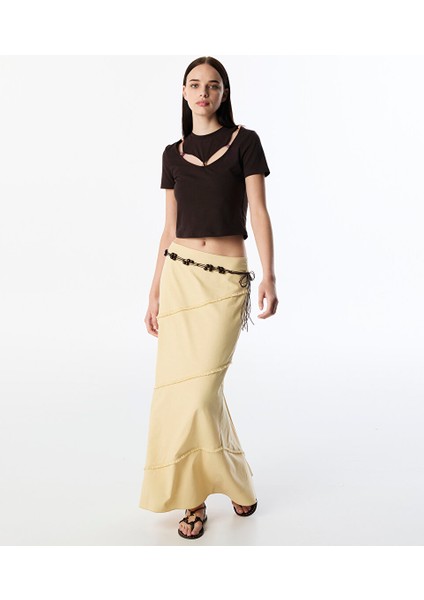 Aksesuarlı Cut-Out T-Shırt TS1250070265074 fiyatları
