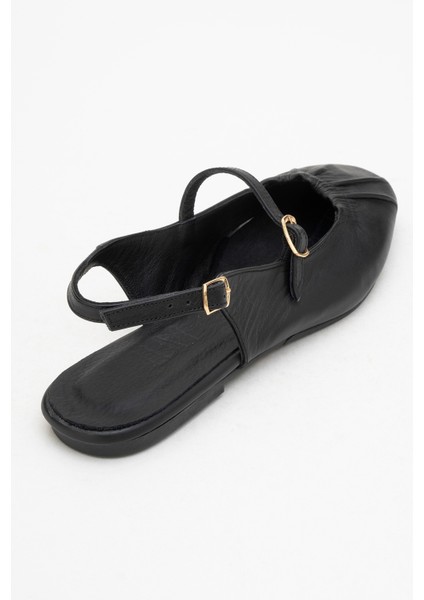 Brıtney Siyah Hakiki Deri Önü Kapalı Kadın Sandalet indirimleri