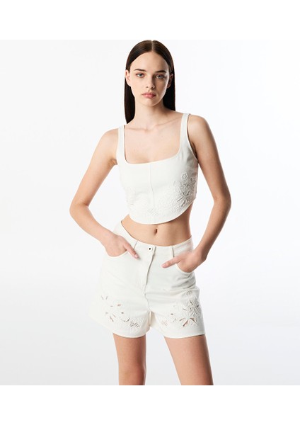 Işlemeli Non Denim Şort TS1250013069018 fiyatları