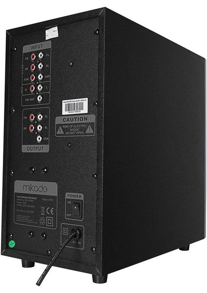 MD-672BT 5+1 120W USB Sd Fm Bt Speaker Siya modelleri