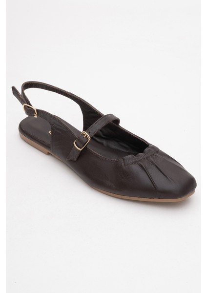 Brıtney Kahverengi Hakiki Deri Önü Kapalı Kadın Sandalet modelleri