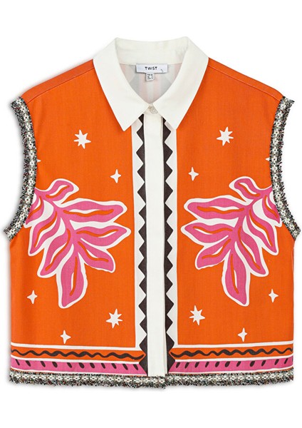 Püsküllü ve Görsel Baskılı Gömlek TS1250025260127 indirimleri