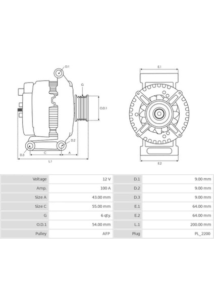 12V ALTERNATÖR DİNAMO 105 A (DFM-L) OPEL ASTRA H/CORSA D/MERIVA 1.3 CDTI (ITALY) fırsatları