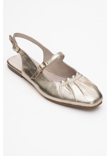 Brıtney Altın Hakiki Deri Önü Kapalı Kadın Sandalet modelleri