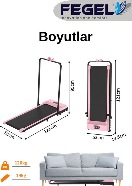 FG-380 2025 Katlanabilir Yürüme ve Koşu Bandı – Uzaktan Kumandalı, 8 Km Hız ,120 kg Taşıma Kapasite