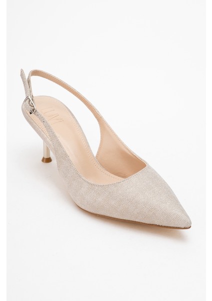 Caisa Altın Simli Kadın Topuklu Ayakkkabı modelleri