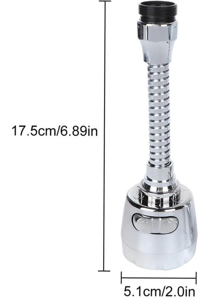 Sunup SN-27116 2 Kademeli Tasarruflu Mutfak Musluk Başlığı Universal 175X51MM