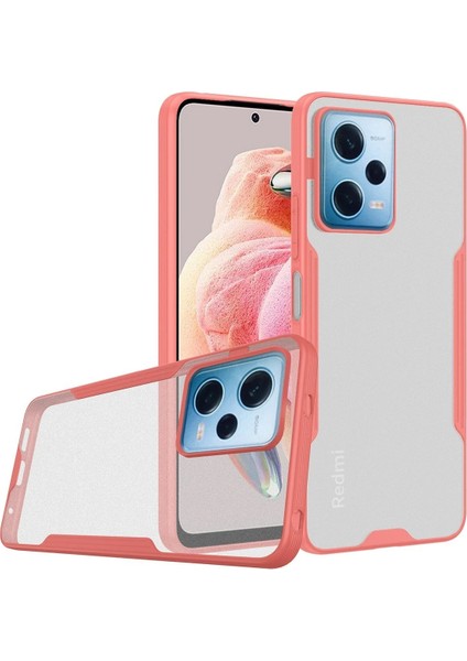 Xiaomi Redmi Note 12 5g Kılıf Platin Silikon - Pembe Drstr