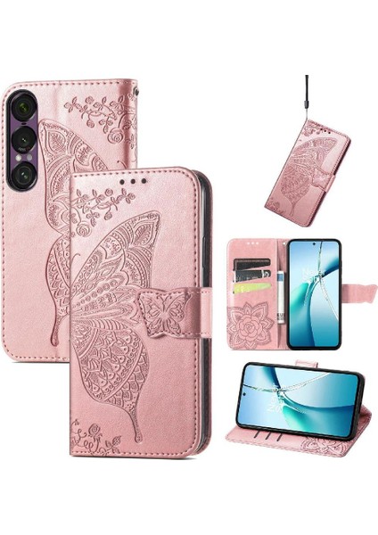 Sony Xperia 1 Vıı Kelebek Iş Cüzdan Çok Renkli Için Flip Case (Yurt Dışından)