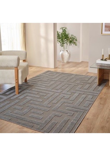 Iskandinav Roar Gray 80X300 cm Salon Mutfak Halısı Yolluk Salon Mutfak Halısı Yolluk Kilim