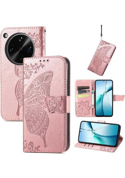 Oppo Find X8 Ultra Kanat Cüzdan Çok Renkli Kelebek Için Flip Case (Yurt Dışından)