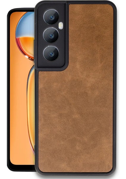 Realme C65 Kılıf Aras Deri Kapak - Taba Drstr