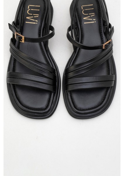 Cesar Siyah Hakiki Deri Kadın Sandalet fiyatları