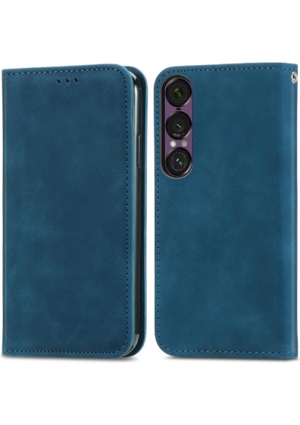 Sony Xperia 1 Vıı Basit Iş Deri Çanta Cüzdan Flip Case Için Flip Case (Yurt Dışından)