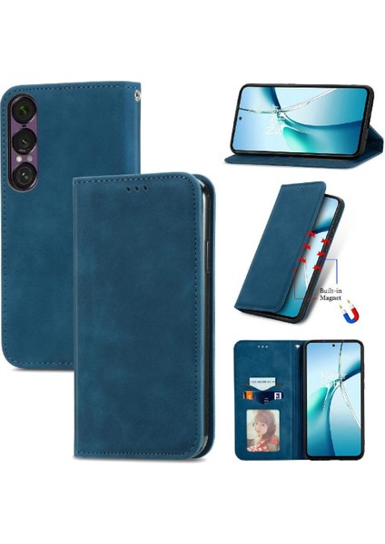 Sony Xperia 1 Vıı Basit Iş Deri Çanta Cüzdan Flip Case Için Flip Case (Yurt Dışından)