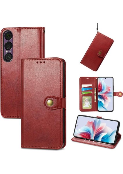 Sony Xperia 1 Vıı Cüzdan Fonksiyonu Için Kılıf Moda Tasarımı Zarif Durumda (Yurt Dışından)