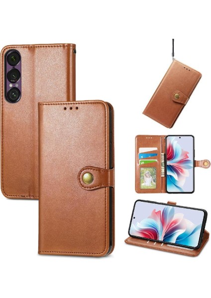Sony Xperia 1 Vıı Cüzdan Fonksiyonu Için Kılıf Moda Tasarımı Zarif Durumda (Yurt Dışından)