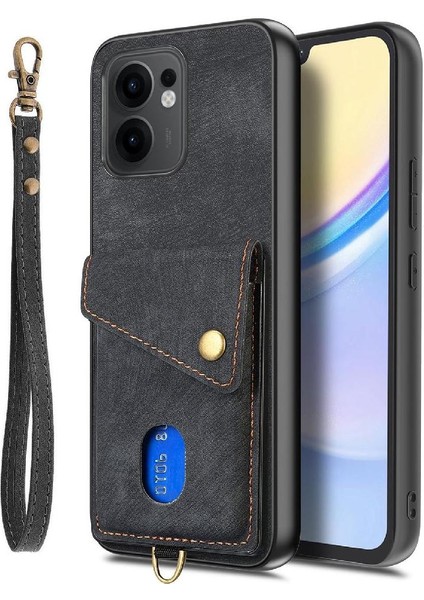 Oppo Reno 13F Kart Yuvası Premium Deri Ayrılabilir Kordon Için Kılıf (Yurt Dışından) fiyatları