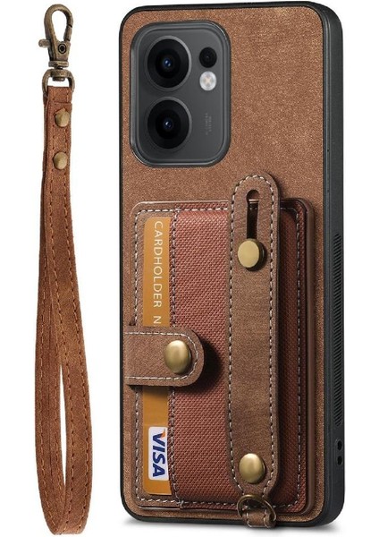 Oppo Reno 13F Darbeye Dayanıklı Bileklik Kayış Cüzdan Için Kılıf (Yurt Dışından)