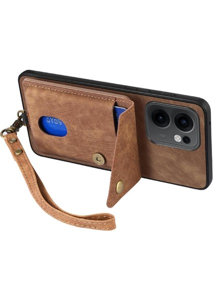 Oppo Reno 13F Kart Yuvası Premium Deri Ayrılabilir Kordon Için Kılıf (Yurt Dışından) fiyatları