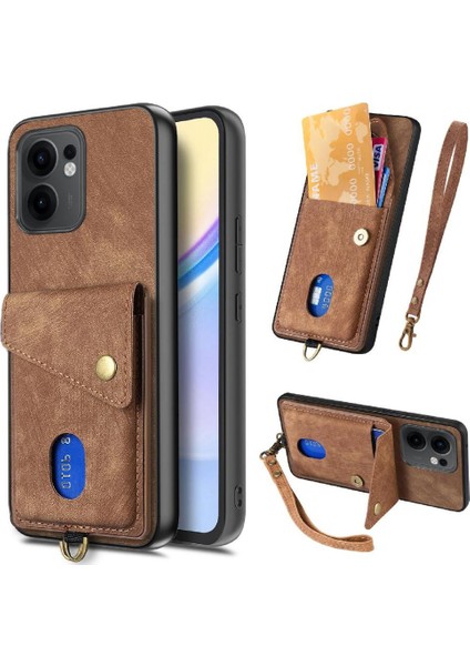 Oppo Reno 13F Kart Yuvası Premium Deri Ayrılabilir Kordon Için Kılıf (Yurt Dışından) indirimleri