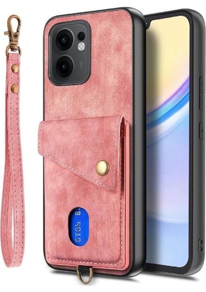 Oppo Reno 13F Kart Yuvası Premium Deri Ayrılabilir Kordon Için Kılıf (Yurt Dışından)