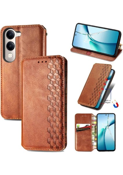 Vivo Y04 Cüzdan Fonksiyonu Için Flip Case Kapak Zarif Iş Durum (Yurt Dışından) fırsatları