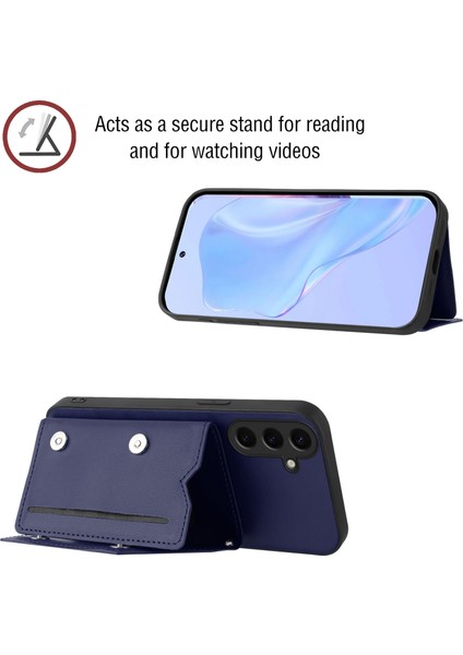 Samsung Galaxy S24 Plus Için Darbeye Dayanıklı Cüzdan Kılıf Manyetik Kapatma, Dahili Bilek Kayışı ve Kart Yuvaları (Yurt Dışından) modelleri