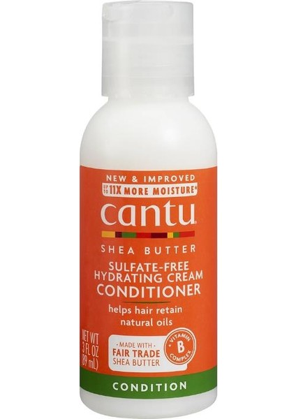 Kıvırcık ve Dalgalı Saçlar için Sülfat İçermeyen Nemlendirici Saç Kremi Seyahat Boy 89 ml