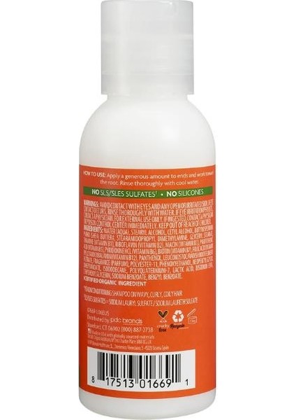 Kıvırcık ve Dalgalı Saçlar için Sülfat İçermeyen Nemlendirici Saç Kremi Seyahat Boy 89 ml fiyatları