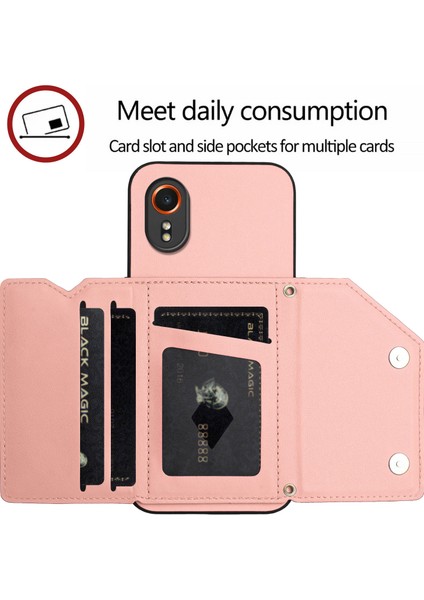 Samsung Galaxy x Cover 7 Için Darbeye Dayanıklı Cüzdan Kılıf Manyetik Kapatma, Dahili Bilek Kayışı ve Kart Yuvaları (Yurt Dışından) fırsatları