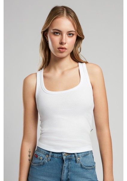 Raina Kadın %100 Pamuk O Yaka Atlet Beyaz modelleri