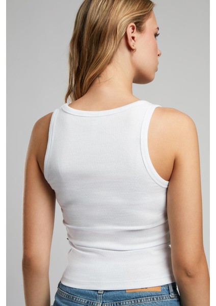 Raina Kadın %100 Pamuk O Yaka Atlet Beyaz fırsatları