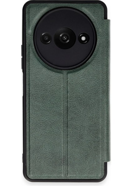 Xiaomi Redmi A3 4g Kılıf Flip Cover - Koyu Yeşil Drstr