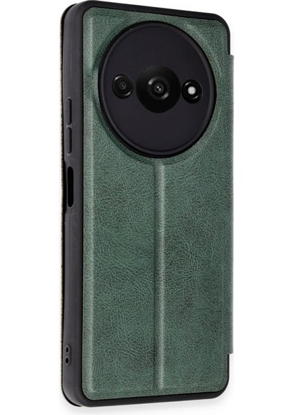 Xiaomi Redmi A3 4g Kılıf Flip Cover - Koyu Yeşil Drstr fiyatları