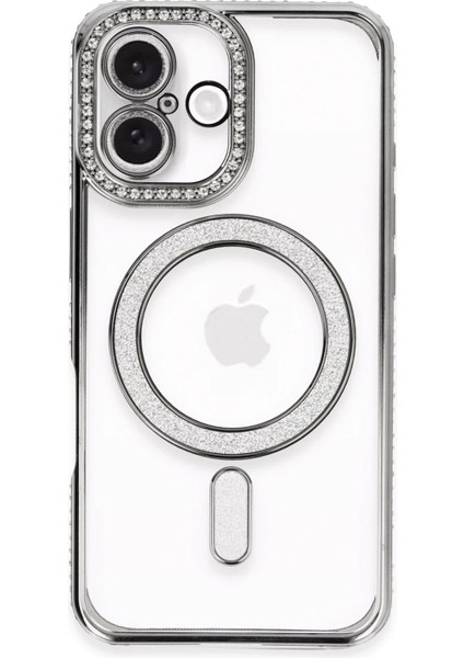 Iphone 16 Kılıf Joke Simli Magneticsafe Kılıf - Gri Drstr fiyatları