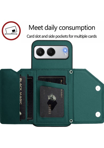 Oneplus Nord 4 Için Darbeye Dayanıklı Cüzdan Kılıf Manyetik Kapatma, Dahili Bilek Kayışı ve Kart Yuvaları (Yurt Dışından)