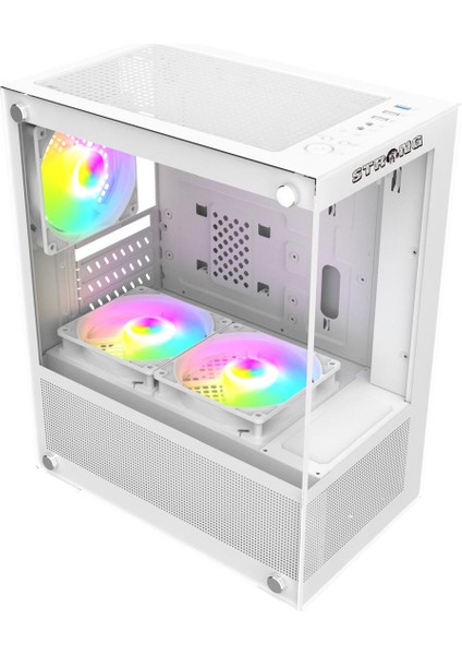 Berry Beyaz 3x 120MM Argb Matx Gaming Bilgisayar Kasası Powersız