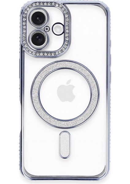 Iphone 16 Kılıf Joke Simli Magneticsafe Kılıf - Mavi Drstr fiyatları