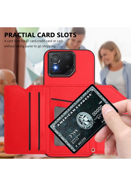 Asus Rog Phone 8/8 Pro Için Darbeye Dayanıklı Cüzdan Kılıf Manyetik Kapatma, Dahili Bilek Kayışı ve Kart Yuvaları (Yurt Dışından) indirimleri