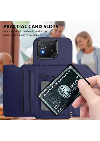 Asus Rog Phone 8/8 Pro Için Darbeye Dayanıklı Cüzdan Kılıf Manyetik Kapatma, Dahili Bilek Kayışı ve Kart Yuvaları (Yurt Dışından) indirimleri