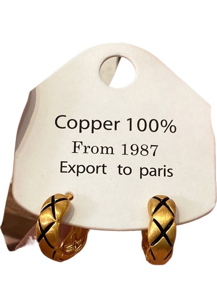 Niş Tasarım Metal Saplama Küpeler Moda Vintage Basit Moda Küpeler (Yurt Dışından)