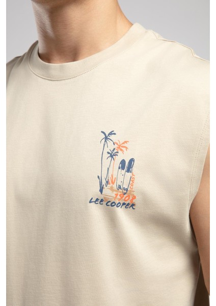 Mark Erkek %100 Pamuk O Yaka Atlet Bej indirimleri