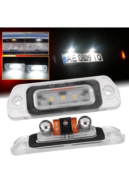 LED Plaka Lambası Beyaz Mercedes-Benz Amg ml Gl R Sınıfı W164 W251 3-Smd Dc 12V Xenon Beyaz LED Plaka Lambası 2x fiyatları