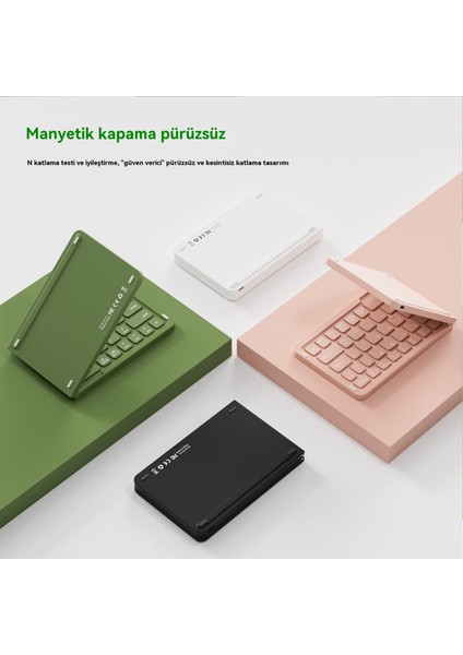 Kablosuz Taşınabilir Katlanır Dizüstü Cep Telefonu Mini Tuş (Yurt Dışından)