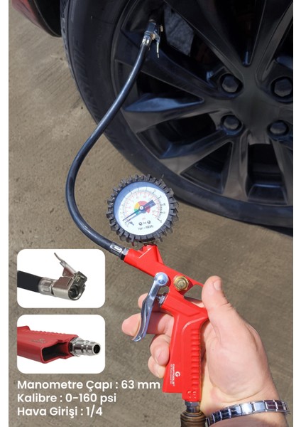 Havalı Lastik Şişirme ve Ölçme GPLS01