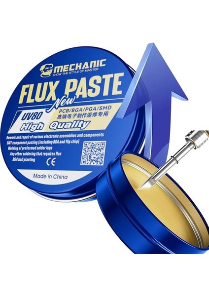 Powermaster UV80 80 Gram Lehim Flux Pastası Pcb-Bga-Pga-Smd