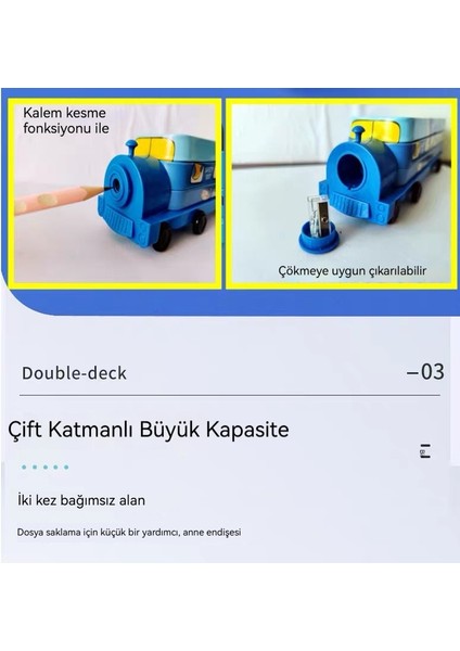 Ilkokul Öğrencileri Için Üç Katmanlı Lokomotif Çok Fonksiyonlu Internet Ünlü Kalem Kutusu (Yurt Dışından) fiyatları