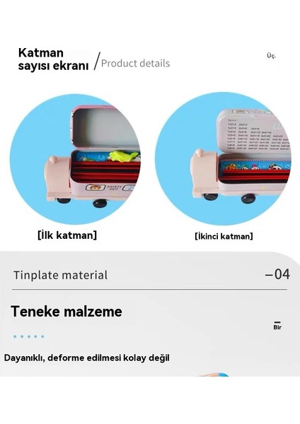 Ilkokul Öğrencileri Için Üç Katmanlı Lokomotif Çok Fonksiyonlu Internet Ünlü Kalem Kutusu (Yurt Dışından) fırsatları