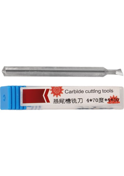 4mm 2 Kanallı Kuyruklu Freze Çimentolu Karbür Metal Işleme Kuyruklu Freze Kesme Uç Freze 50MM Uzunluk 70° (Yurt Dışından)